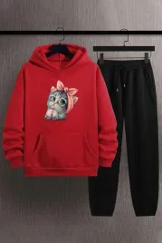 dres-damski-komplet-czerwona-bluza-z-kapturem-czarne-spodnie-38-5ga