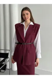 elegancka-damska-kamizelka-bordowa-z-paskiem-m-5ga