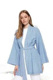 trendyol-damski-zakiet-kimono-w-paski-z-wiazaniem-niebieski-36-5ea