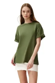 trendyol-damski-t-shirt-z-krotkim-rekawem-zielony-s-5ea