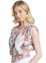 guess-top-w-kwiaty-damski-z-marszczeniami-gladki-xl-gga