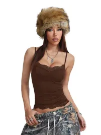 shein-brazowy-top-na-ramiaczkach-z-koronka-i-kokarda-xs-1la