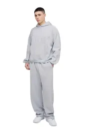 boohooman-szary-dres-meski-komplet-z-kapturem-i-nadrukiem-xl-z3a