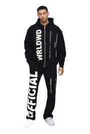 boohooman-czarny-dres-meski-z-kapturem-z-nadrukiem-komplet-l-z3a
