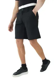 boohooman-czarne-spodenki-meskie-z-paskiem-klasyczne-krotkie-xl-z3a