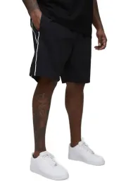 boohooman-meskie-czarne-spodenki-sportowe-z-bialym-lampasem-xxl-z3a