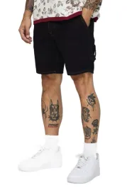 boohooman-czarne-spodenki-meskie-bojowki-krotkie-z-kieszeniami-32-z3a