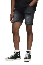 boohooman-meskie-czarne-jeansowe-krotkie-spodenki-z-dziurami-36-z3a