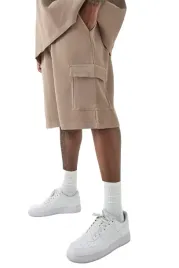 boohooman-meskie-spodenki-bojowki-bezowe-z-kieszeniami-plus-size-xxl-z3a