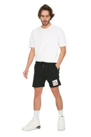 trendyol-man-czarne-spodenki-meskie-dresowe-z-naszywka-xxl-5da