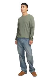 jack-and-jones-zielony-sweter-meski-melanz-okragly-dekolt-l-jqa