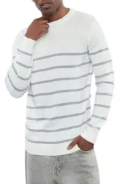 trendyol-bialy-sweter-meski-w-szare-paski-z-okraglym-dekoltem-m-5ba