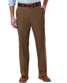 haggar-brazowe-eleganckie-spodnie-proste-w-kant-z-paskiem-36-29-j9a