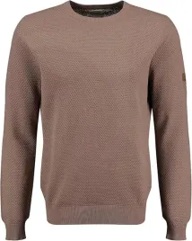 key-largo-brazowy-sweter-meski-z-okraglym-dekoltem-melanz-l-6ba
