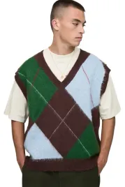 boohooman-meski-sweter-bez-rekawow-wzor-kratka-dekolt-v-m-z3a