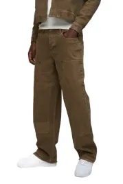 boohooman-meskie-spodnie-casual-proste-brazowe-z-latami-na-kolanach-32-z3a