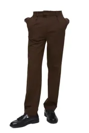 boohooman-eleganckie-spodnie-meskie-proste-brazowe-z-mankietem-32-z3a