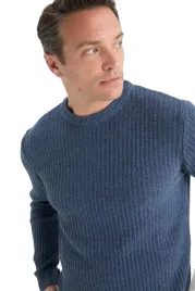 defacto-meski-sweter-niebieski-w-prazki-okragly-dekolt-xl-5da