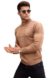 madmext-meski-sweter-bezowy-z-polgolfem-i-wzorem-kratka-xxl-5da