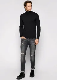jackandjones-czarny-sweter-meski-golf-xl-6fa