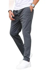 madmext-spodnie-meskie-casual-proste-szare-z-wiazaniem-xl-5da