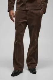 boohooman-brazowe-meskie-spodnie-zamszowe-proste-32-z3a
