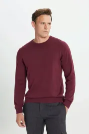 meski-sweter-z-okraglym-dekoltem-bordowy-gladki-m-5ga
