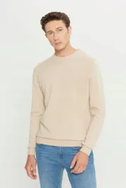 meski-bezowy-sweter-z-okraglym-dekoltem-100percent-akryl-s-5ga