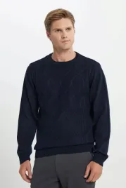 meski-granatowy-sweter-wzor-diamentowy-okragly-dekolt-xl-5ga