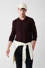 meski-sweter-z-dekoltem-v-w-kolorze-bordowym-100percent-akryl-xs-5ga