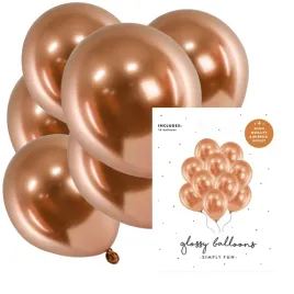 balony-glossy-miedziany-30cm-10szt
