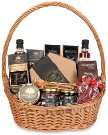 kosz-prezentowy-miodowa-trufla-zestaw-herbata-i-delikatesy-premium