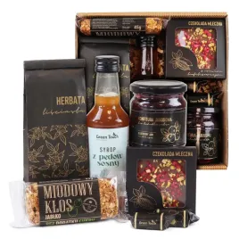 zestaw-prezentowy-rzemieslniczy-herbata-czekolada-syrop-przysmaki-premium