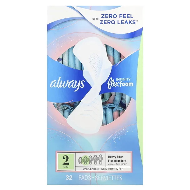 always-infinity-flex-foam-with-flexi-wings-size-2-heavy-flow-unscented