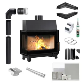 kominek-powietrzny-kratki-simple-lewy-6-kw-fi-150-narozny-na-drewno-zestaw