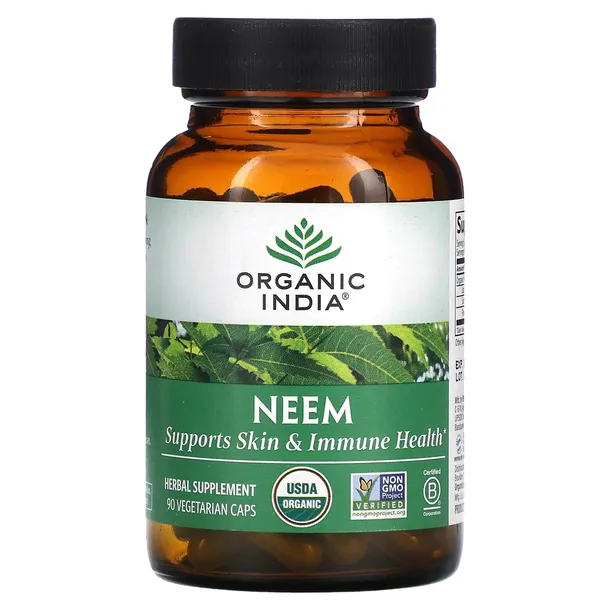 Organic India, Neem, 90 kapsułek wegetariańskich