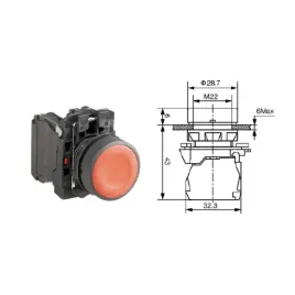 przycisk-poj-czerowny-xb5-aa45-1no-1ncxb5-aa45-c-1no-1nc