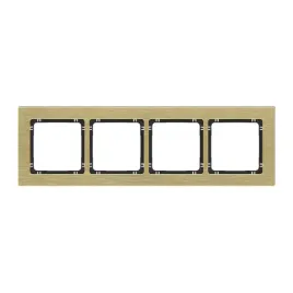 karlik-deco-8-12-dra-4-ramka-uniwersalna-poczworna-aluminium-szczotkowane