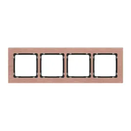 karlik-deco-9-12-dra-4-ramka-uniwersalna-poczworna-aluminium-szczotkowane