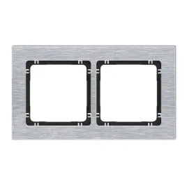 karlik-deco-7-12-dra-2-ramka-uniwersalna-podwojna-aluminium-szczotkowane