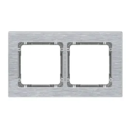 karlik-deco-7-11-dra-2-ramka-uniwersalna-podwojna-aluminium-szczotkowane