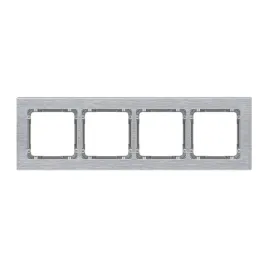 karlik-deco-7-11-dra-4-ramka-uniwersalna-poczworna-aluminium-szczotkowane
