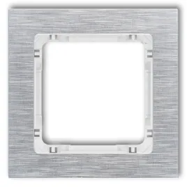 karlik-deco-7-0-dra-1-ramka-uniwersalna-pojedyncza-aluminium-szczotkowane