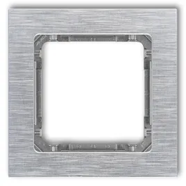 karlik-deco-7-11-dra-1-ramka-uniwersalna-pojedyncza-aluminium-szczotkowane