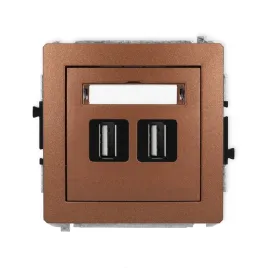 karlik-deco-9dgusb-2-gniazdo-podwojne-2xusb-a-a-2-0