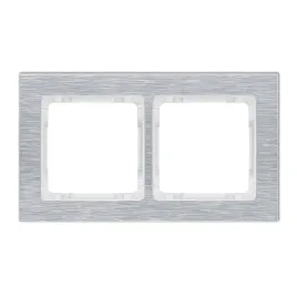 karlik-deco-7-0-dra-2-ramka-uniwersalna-podwojna-aluminium-szczotkowane
