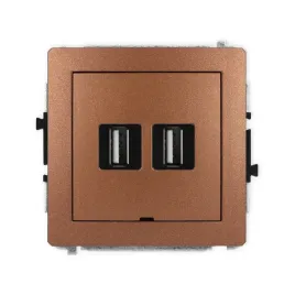 karlik-deco-9dgusbbo-2-gniazdo-podwojne-2xusb-a-a-2-0