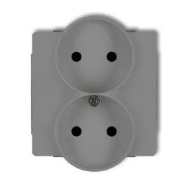 karlik-deco-27dgprso-2p-gniazdo-podwojne-do-ramki-deco-soft-bez-uziemienia