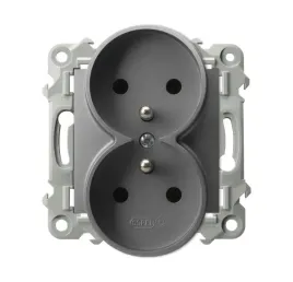 ospel-szafir-gp-2zrz-m-70-gniazdo-podwojne-z-uziemieniem-modul-bez-ramki