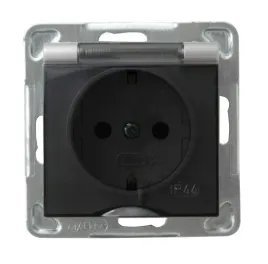 ospel-impresja-gph-1ys-gniazdo-bryzgoszczelne-z-uziemieniem-schuko-ip-44